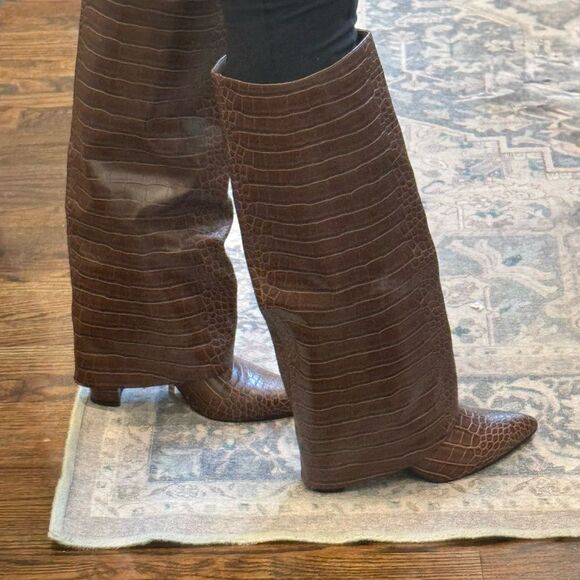 Modatope women’s knee high boots with fold over 7.5 - Picture 6 of 7